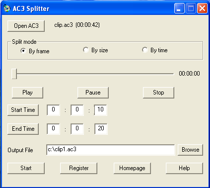 It is an easy-to-use tool for splitting an AC3 file into smaller ones.