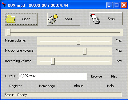 Easy Karaoke Player can play karaoke, record karaoke song to WAV file.