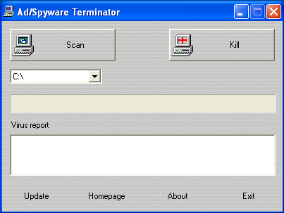 Screenshot of Ad/Spyware Terminator 0.1