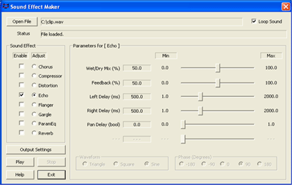 Sound Effect Maker - It can create sound effects for sound file.