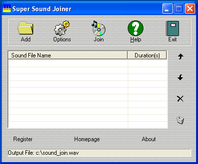 Super Sound Joiner joins/converts all kinds of sound files into one large wav.